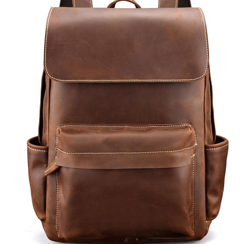 Cool Leather Mens Satchel Backpacks School Backpack Travel Backpack for Men - imessengerbags