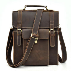 Cool Leather Mens Briefcase Handbag Backpack Satchel Backpack Travel Backpack for Men - imessengerbags