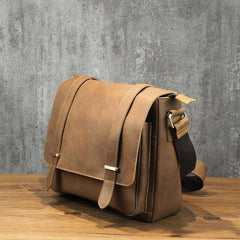 Cool Leather Mens Small Side Bag Small Shoulder Bag Messenger Bag for Men