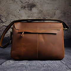 Cool Vintage Brown Leather Mens Side Bag Messenger Bag Shoulder Bag for Men