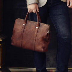 Genuine Leather Mens Cool Messenger Bag Briefcase Work Bag Business Bag for men - imessengerbags