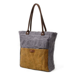 Mens Waxed Canvas Tote Bag Canvas Shopper Bag Canvas Shoulder Bag for Men