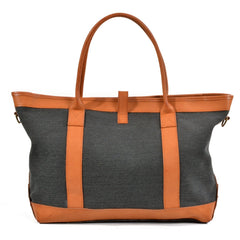 Cool Canvas Leather Mens Womens Casual Shopping Bag Tote Bag Shoulder Bag Tote Purse For Men - imessengerbags