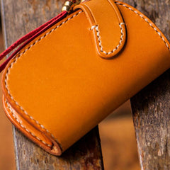 Handmade Leather Biker Mens Cool Car Key Wallet Coin Wallet Pouch Car KeyChain for Men - imessengerbags