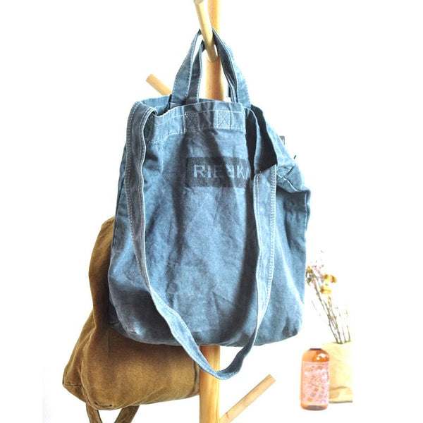 Vintage Canvas Mens Womens Yellow Denim Bag Shoulder Tote Bag Messenger Bag Blue HandBag For Men and Women - imessengerbags