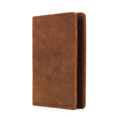 Mens Slim Leather Passport Wallet Bifold Long Passport Wallet Travel Wallet For Men - imessengerbags
