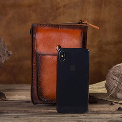 Cool Mens Leather Belt Pouch Belt Bag Waist Bag Small Shoulder Bag for Men