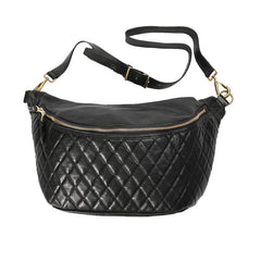 Fashion BLACK LEATHER MEN'S 12 INCHES Saddle Side Bag BLACK MESSENGER BAGs Courier BAG FOR MEN - imessengerbags