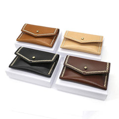 Vintage Leather Mens Card Wallet Change Wallet Coin Wallet Front Pocket Wallet for Men