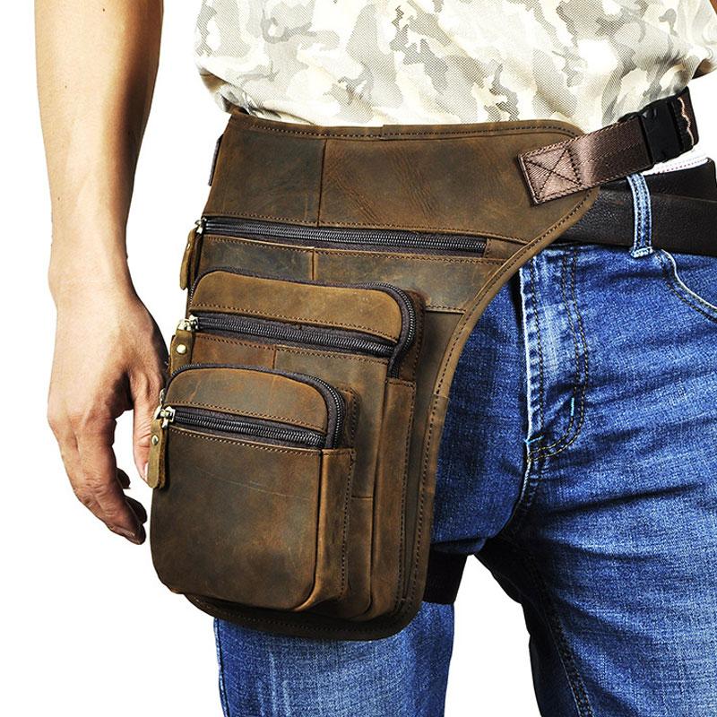 Leather Belt Pouch Mens Waist Bag Small Case for Men – imessengerbags