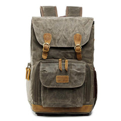 GREEN LARGE CANVAS WATERPROOF MENS CANON CAMERA BACKPACK DSLR CAMERA BAG NIKON CAMERA BAG DSLR CAMERA BAG - imessengerbags