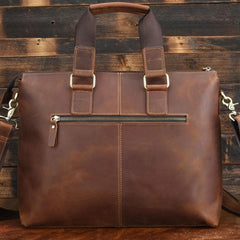 Cool Leather Briefcase 13inch Handbag Work Bag Business Bag Shoulder Bag For Men