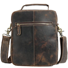 Casual Vintage Leather Mens Small Side Bag Small Messenger bag Small Crossbody Bag For Men - imessengerbags