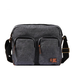 Fashion Oxford Cloth Leather Mens Ancient Red Side Bag Messenger Bags Ancient Gray Oxford Cloth Courier Bag for Men - imessengerbags