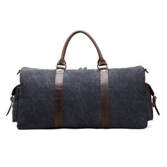 Mens Waxed Canvas Leather Large Weekender Bags Canvas Travel Bag for Men