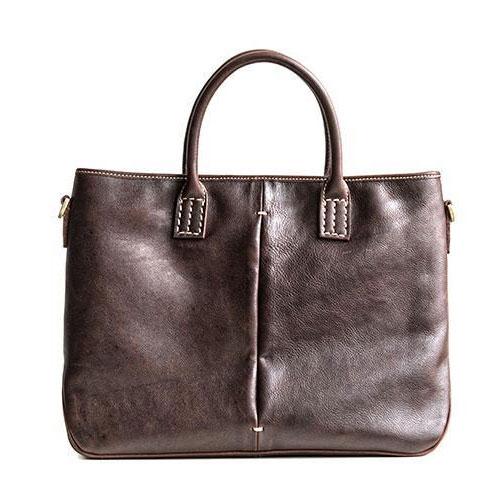 Genuine Leather Mens Briefcase Messenger Bag Laptop Bag Shoulder Bag for men