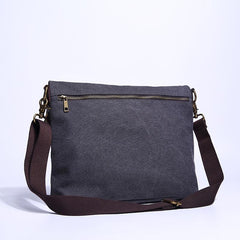 Canvas Mens 13‘’ Side Bag Courier Bag Gray Postman Bag Messenger Bag for Men - imessengerbags
