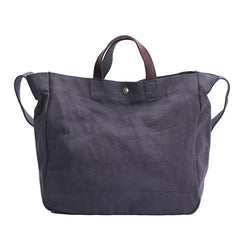 Canvas Leather Mens Womens Handbag Tote Bag White Shoulder Bag Tote Purse For Men - imessengerbags