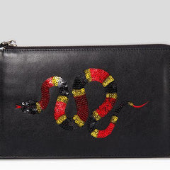 Handmade Leather Mens Cool Long Leather Wallet Zipper Clutch Wristlet Wallet for Men