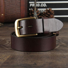 Genuine Leather Punk Rock Biker Trucker Mens Belt Men Black Coffee Belt for Men