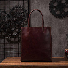 Cool Handmade Leather Mens Tote Bag Cool Messenger Tote Bag Handbag for men