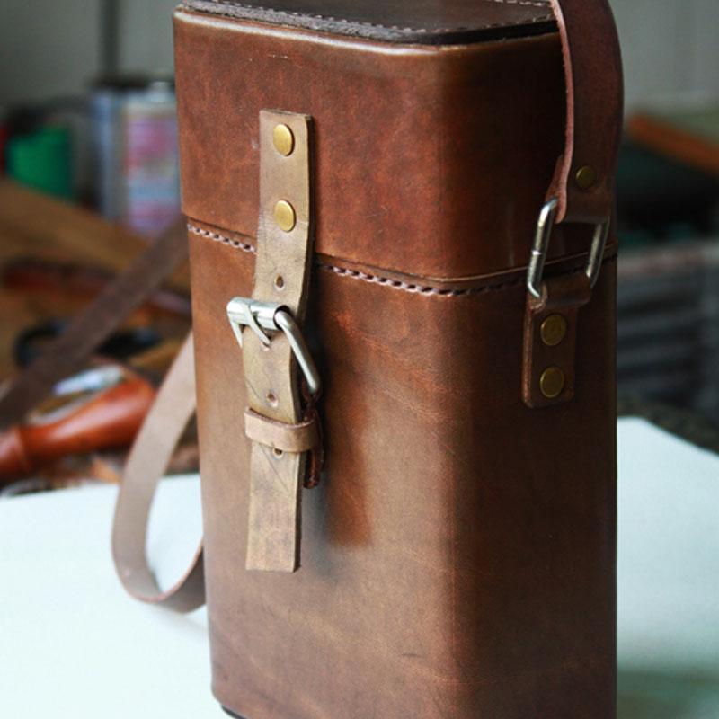 Handmade Leather Mens Box Bag Small Shoulder Bag Messenger Bag for Men –  imessengerbags