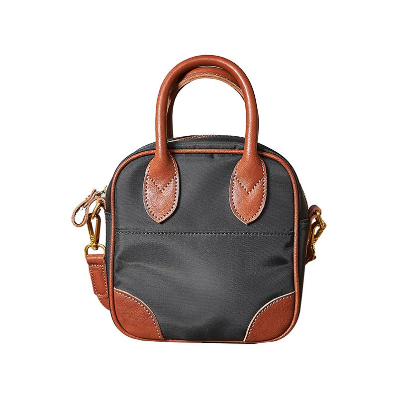 Fashion Nylon Leather Mens Womens Black Small Square Side Bag Messenger Bags Small Handbag for Men Women
