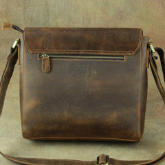 Leather Brown Mens Vintage Small Side Bag Shoulder Bags Small Messenger Bag For Men - imessengerbags