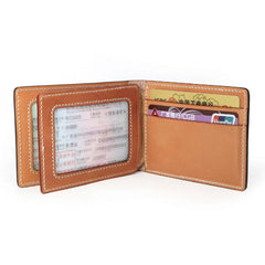 Leather Mens Slim license Wallet Card Wallets Slim Wallet Front Pocket Wallet for Men - imessengerbags