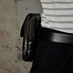 Small Mens Leather Belt Pouch Side Bag Holster Belt Case Waist Pouch for Men - imessengerbags