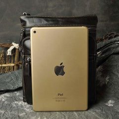 Mens Leather Small Side Bag Messenger Bag Courier bag for Men - imessengerbags