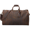 Vintage Brown Leather Mens Casual Large Travel Bags Shoulder Weekender Bags Duffle Bag For Men