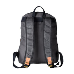Gray Waxed Canvas Mens Laptop Backpack College Backpack Gray Canvas Travel Backpack for Men - imessengerbags