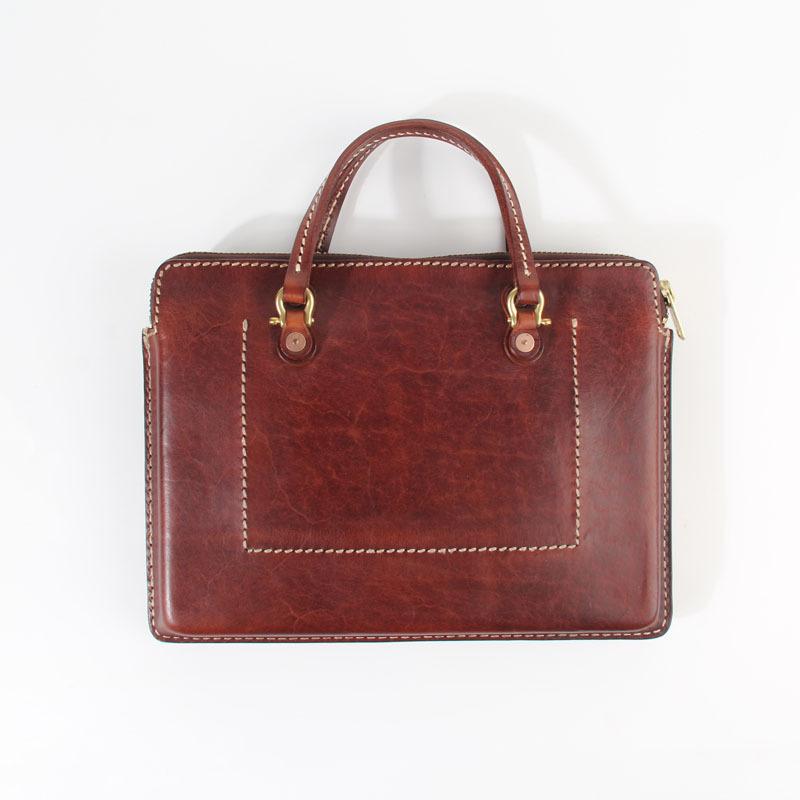 Fashionable Handmade Leather Mens Cool Small Business Bag Messenger Bag Briefcase Work Bags Laptop Bag for men - imessengerbags