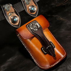 Leather Belt Pouch Mens Small Cases Waist Bag Hip Pack Belt Bag Fanny Pack Bumbag for Men - imessengerbags