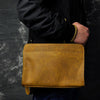 Vintage Large Leather Mens Wristlet Bag Wristlet Wallet Side Bag Clutch Wallet for Men