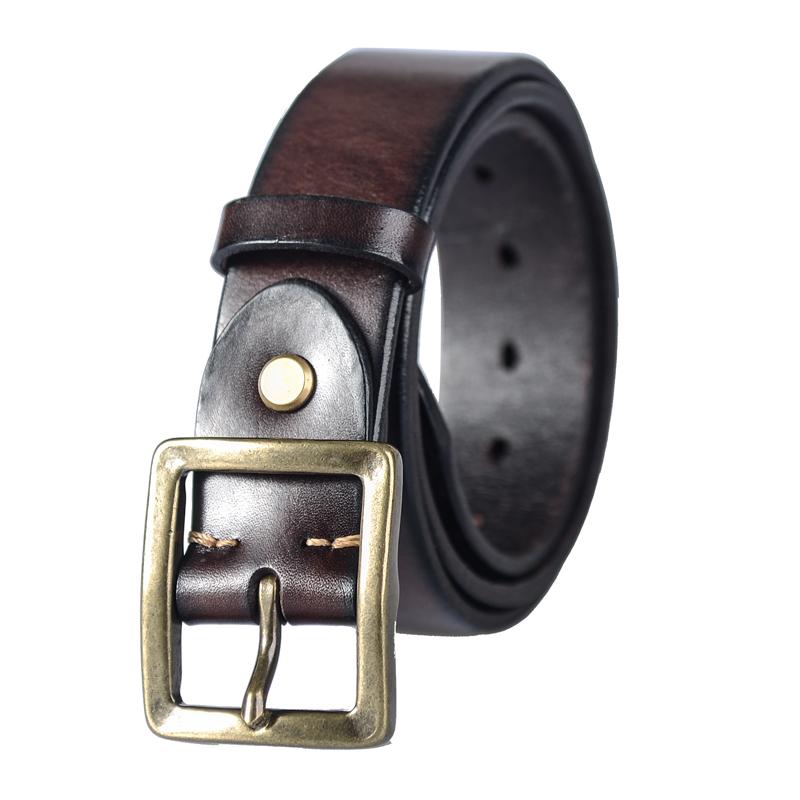 Casual Handmade Leather Simple Leather Belts Mens Black Belts Men Brown Leather Belt for Men