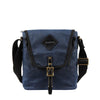 Vertical Waxed Canvas Leather Mens Gray Side Bag Messenger Bags Blue Waxed Canvas Courier Bag for Men
