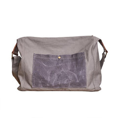 Canvas Mens 14 inches Side Bag Canvas Messenger Bags Canvas Travel Large Courier Bags for Men - imessengerbags