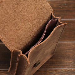 Cool Leather Mens Cigarette Case with Belt Loop Cell Phone Holster Belt Pouch for Men - imessengerbags