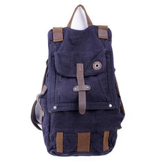 Canvas Black Mens Hiking Backpack Large Khaki School Backpack Canvas Travel Backpack For Men - imessengerbags