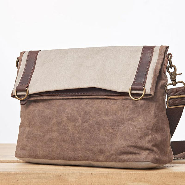 Mens Canvas Gray Cool Courier bag Messenger Bag Canvas Side Bag for Men