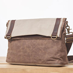 Mens Canvas Gray Cool Courier bag Messenger Bag Canvas Side Bag for Men - imessengerbags