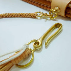 Handmade Leather Braided Biker Trucker Wallet Chain Hook for Chain Wallet Biker Wallet Trucker Wallet
