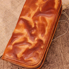 COOL MENS LEATHER ZIPPER LONG CLUTCH WALLETs ZIPPER VINTAGE LONG WALLET FOR MEN - imessengerbags