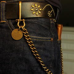 Cool Brass Mens Biker Wallet Chain Gold Wallet Chain Pants Chain For Men - imessengerbags