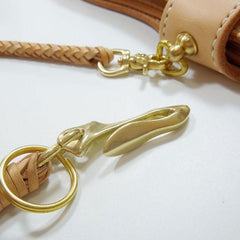 Leather Braided Biker Trucker Wallet Chain Hook for Chain Wallet Biker Wallet Trucker Wallet - imessengerbags