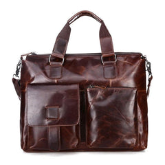 Vintage Leather Mens Briefcase Business Briefcase Cool Work Briefcase For Men - imessengerbags