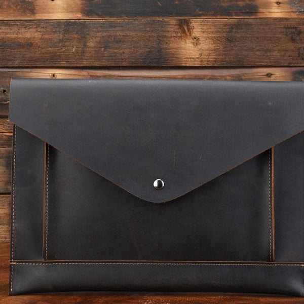 BLACK and BROWN MENS LEATHER SLIM CLUTCH PURSE BAG CLUTCH BAG FOR MEN - imessengerbags