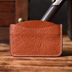 Handmade Mens Cool billfold Leather Wallet Men Small Card Slim Wallets Bifold for Men - imessengerbags